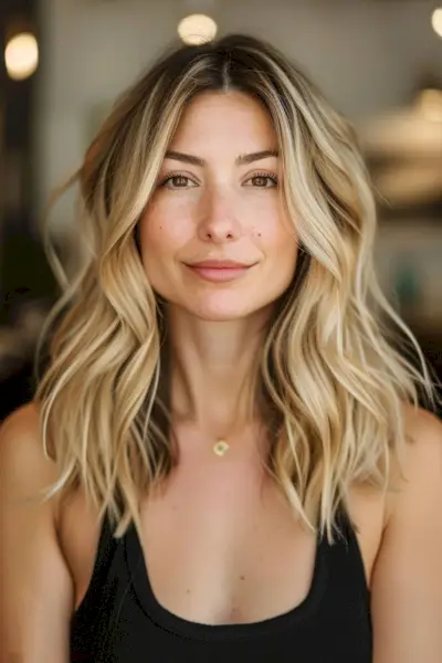 Medium Layers for Thick Hair