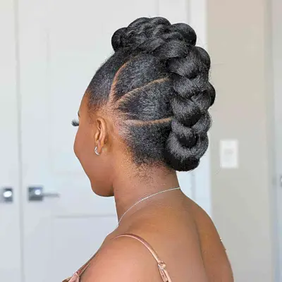Romantic Faux Updo for Medium Hair