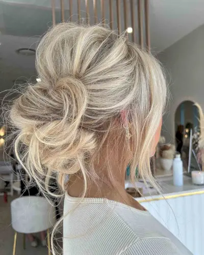 Ultimate Messy Bun Updo for Medium-Length Hair