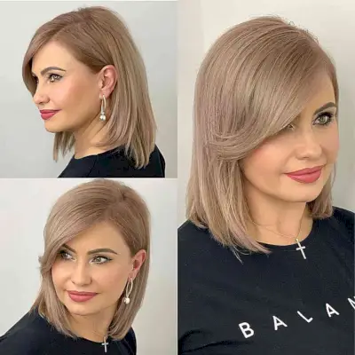 Cute Side-Swept Bangs Shoulder Length Hairstyle