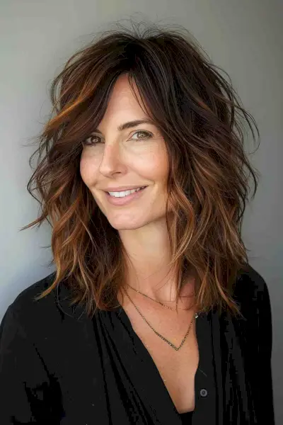 Shag-Inspired Shoulder-Length Haircut