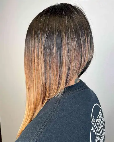 Caramel Inverted Bob at Shoulder-Length