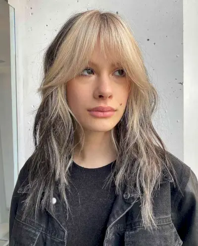 Medium-Length Razored Layers on Thin Hair