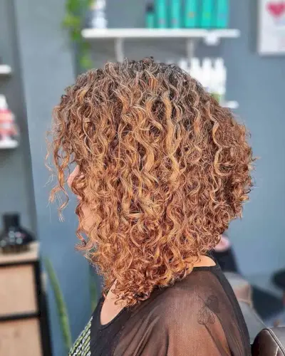 Fantastic Naturally Curly Bob on Medium-Length Hair