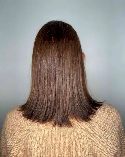 Dark to Light Chocolate Ombre Bob for Mid-Length Hair