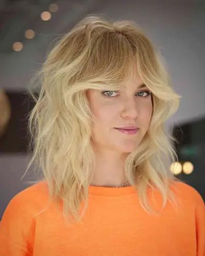 Modern Shag on Mid-Length Hair for Oval Faces