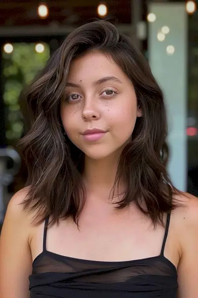 Choppy Shag with Deep Side Part