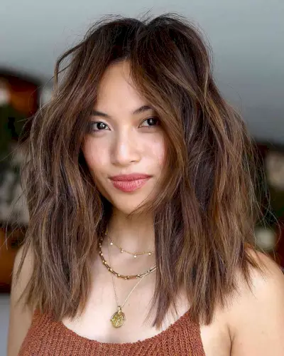 shaggy blunt bob cut for thick hair