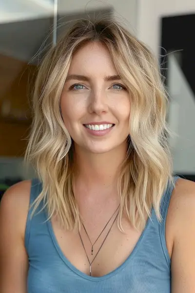 Modern Blonde Shaggy Cut