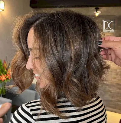 Sweet Layered Shoulder-Length Bob for Fine Hair