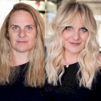 blonde relaxed textured waves