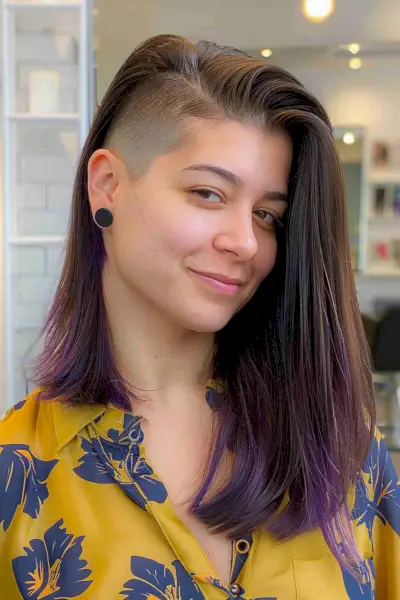 Mid-Length Chop with an Undercut for Thicker Hair