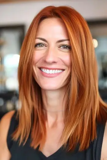 Schlanker mittellanger Kupferschnitt.