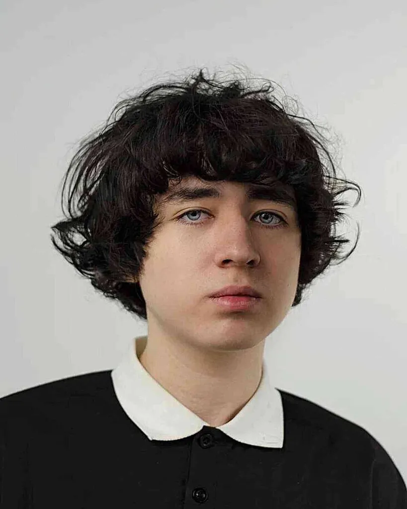 Corte de pelo Flippies de alas medianas con raya central en chicos' title=