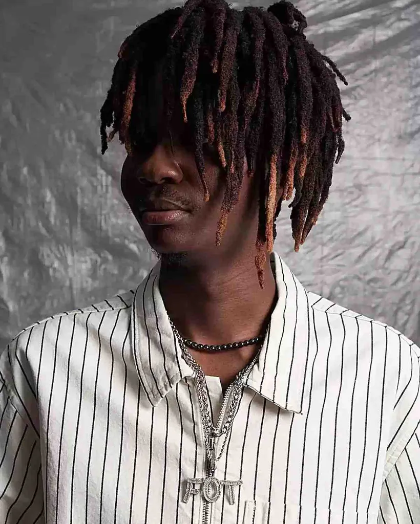 Dreads srednje velikosti s subtilnimi poudarki na temnopoltih moških' title=