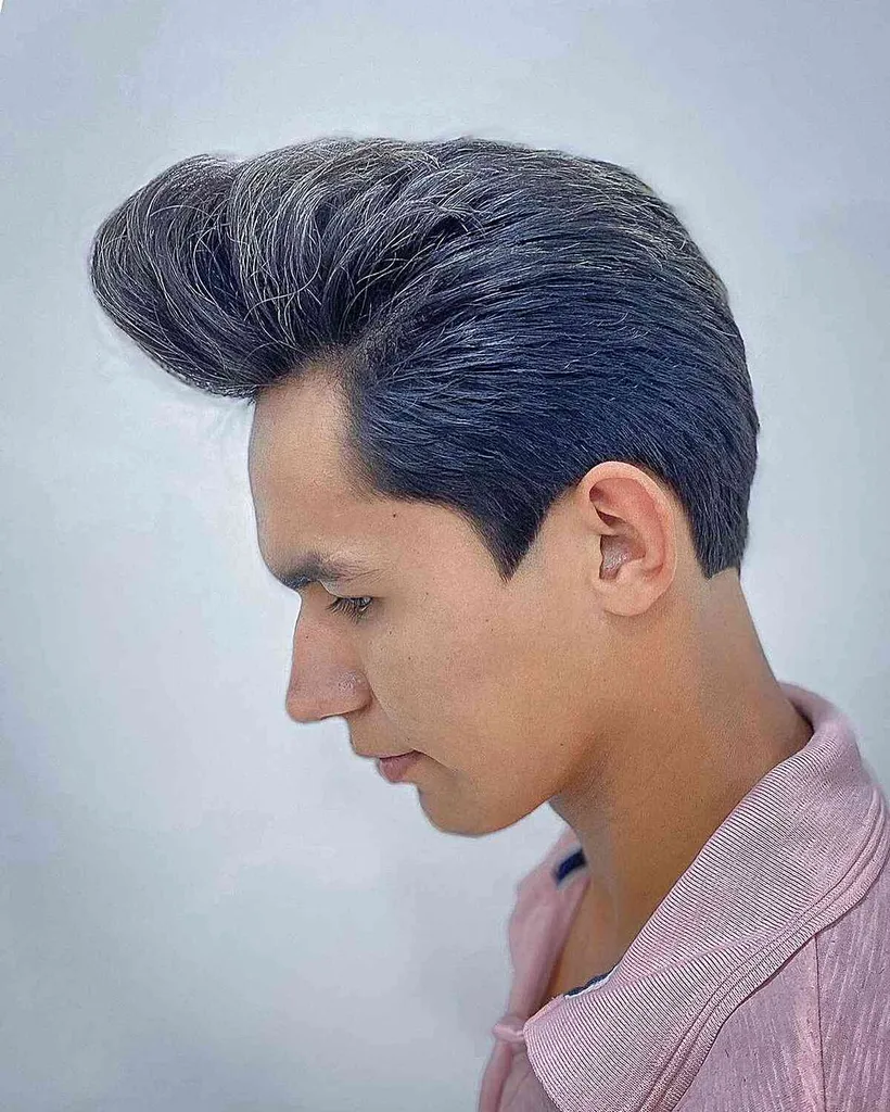 Vintage Slicked Back Pompadour' title=