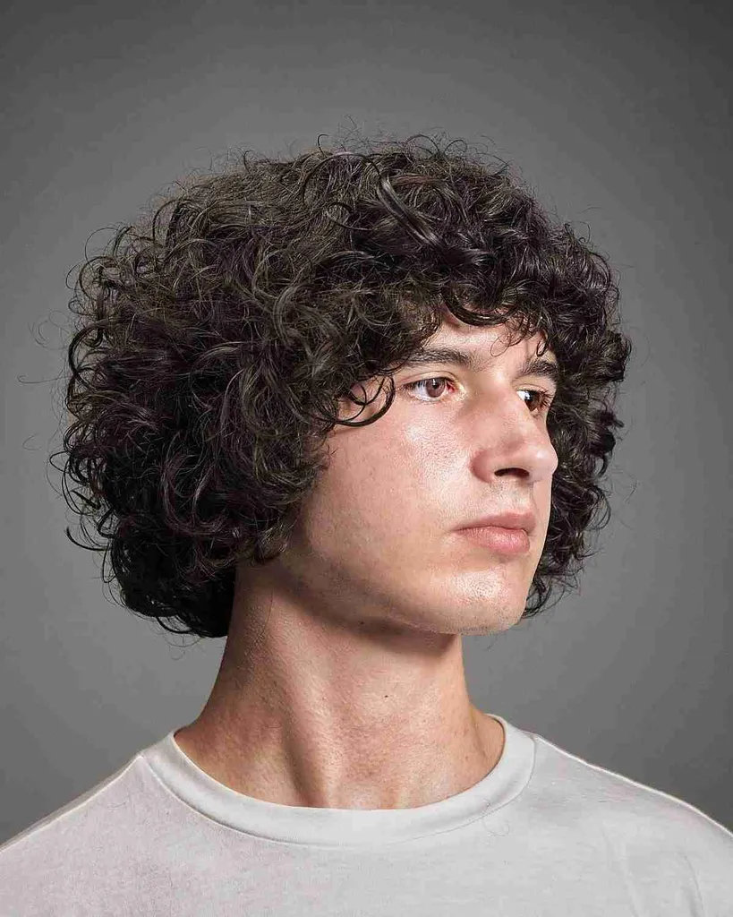 בוב מתולתל עם שכבות ופוני לבנים' title=