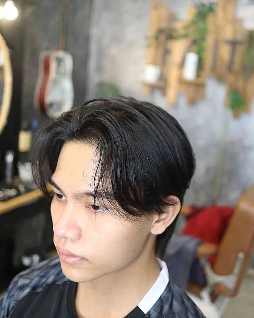 Moderne koreansk Perm Two Block Cut på gutter' title=