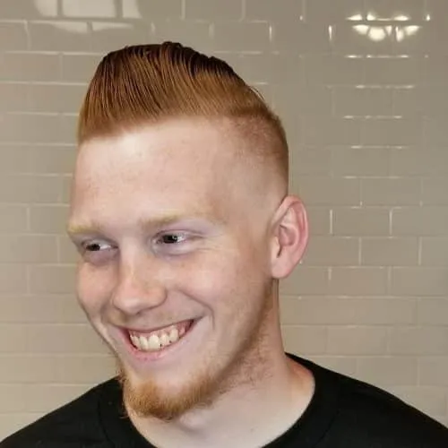 High Top Bald Fade pentru păr lung' title=
