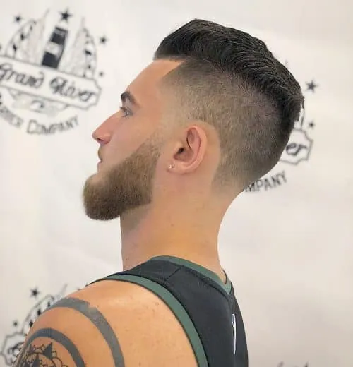 Bald Cut Fade with Waves' title=