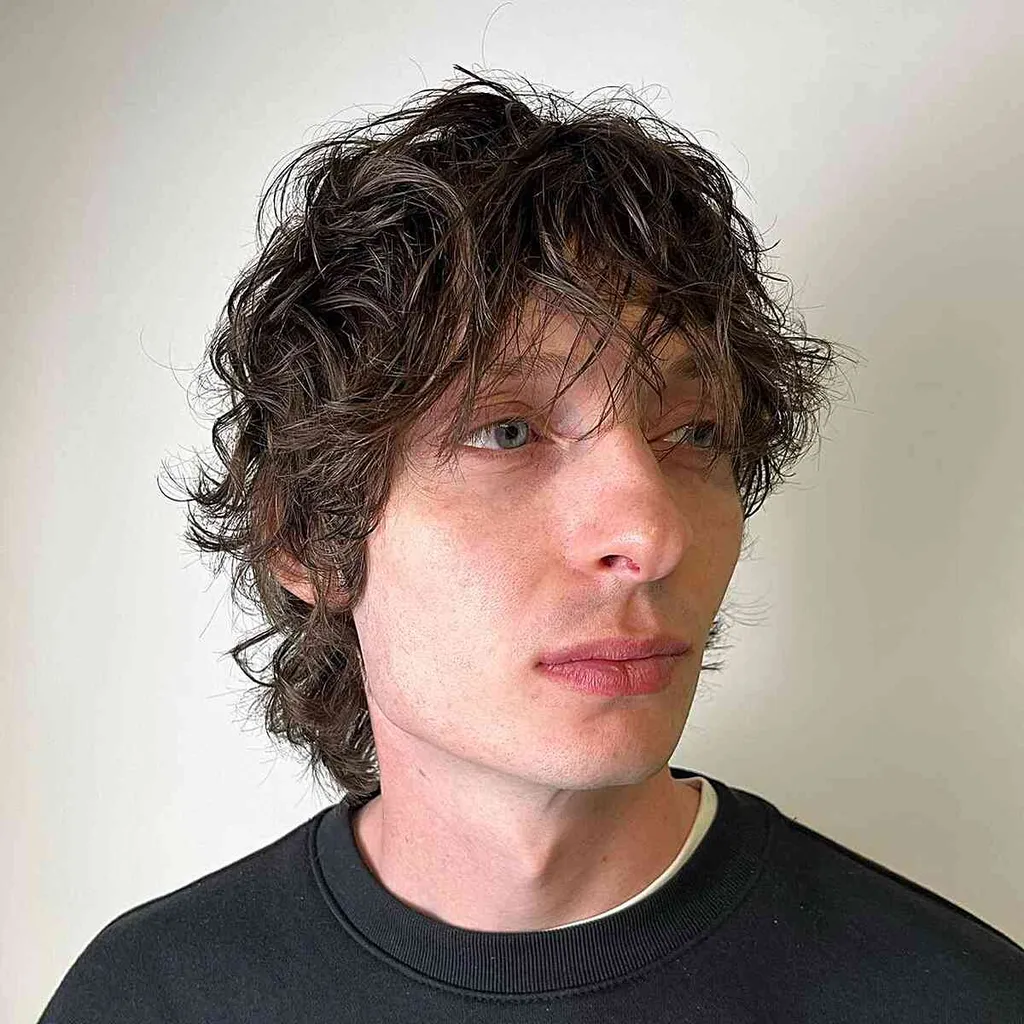 Teksturert bevinget Mullet Surfer-hår på gutter' title=