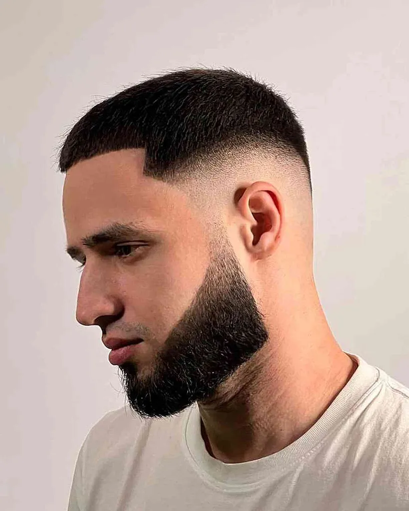 Sfumatura della pelle fresca per uomini dai capelli folti con barba' title=