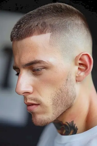 男性用のエドガーバズカット。