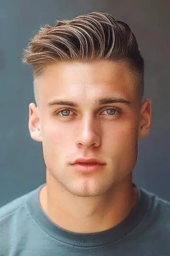 Coupe de cheveux lissée dans le dos pour hommes.