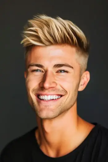 Coupe de cheveux longue coupe ras du cou pour hommes.