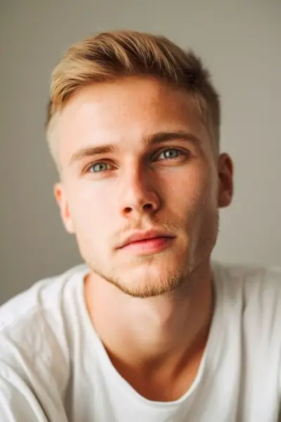 Corte de pelo de tijera de barrido lateral: corte de pelo corto para hombres.