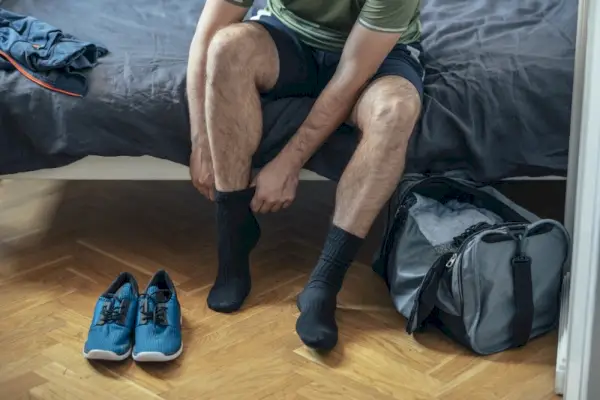 calcetines negros hombre cuarto largo