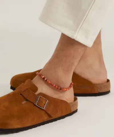 Tornozeleira Masculina Jacquie Aiche Ouro Opala Frisada