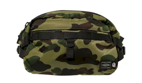 BAPE x Porter Yoshida 1st Sac banane camouflage Vert
