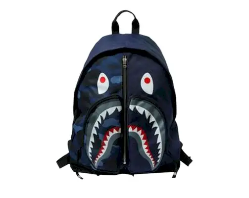 BAPE Color Camo Shark Day Pack Marine