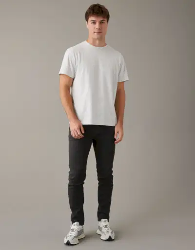 Svarta jeans män American Eagle AE Airflex Athletic Fit