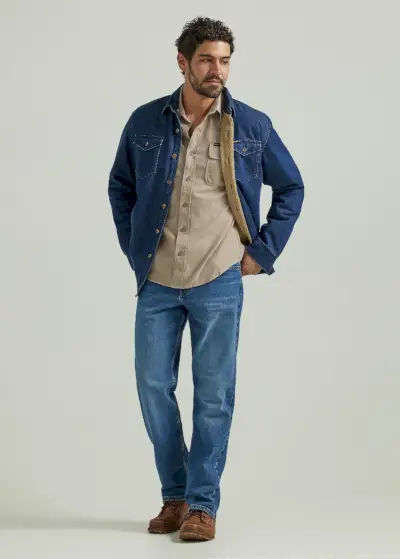Typer av jeans Män Relaxed Fit Wrangler Flex Jean Mid Denim
