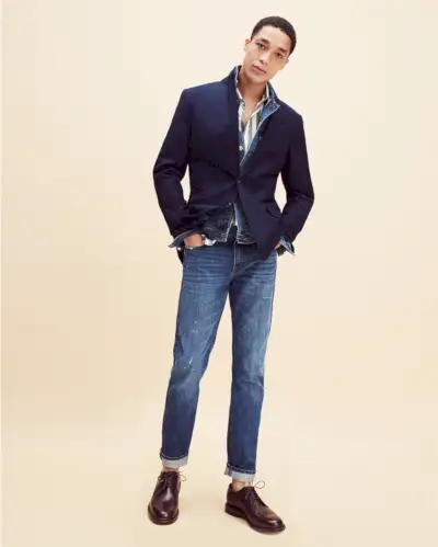 JCrew Veste en Jean Ludlow Blazer Jeans