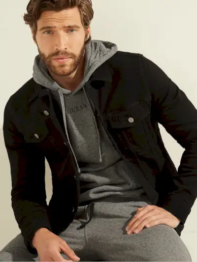 GUESS Dillon Veste en jean Noir Jailbreak Wash Homme