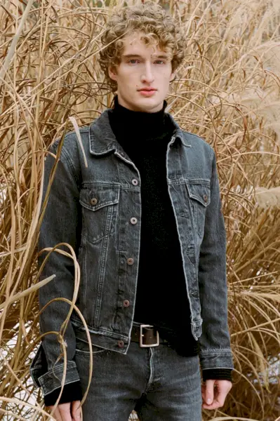 Denimjakke Jeans Turtleneck