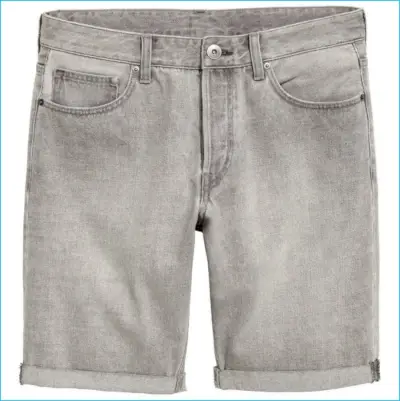 H&M Shorts vaqueros grises para hombre
