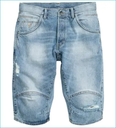 H&M Shorts vaqueros estilo motero para hombre