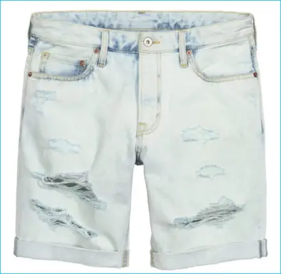 H&M Men Shorts vaqueros rasgados