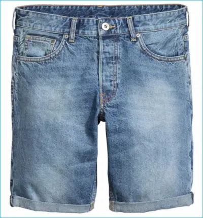 H&M Shorts vaqueros con cinco bolsillos para hombre