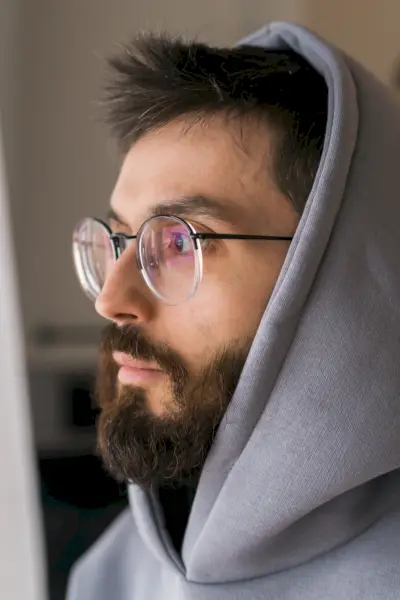 Moderna modna moška očala okrogla prozorna