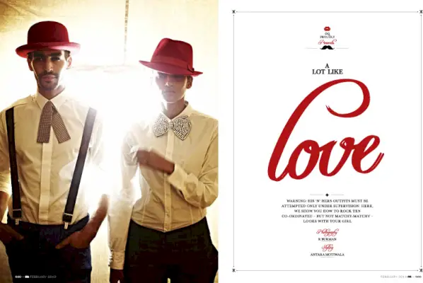 GQ India firar alla hjärtans dag med modepar