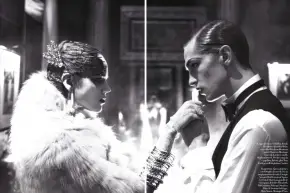 En Grand Style | Mathias Lauridsen et Freja Beha Erichsen par Steven Meisel