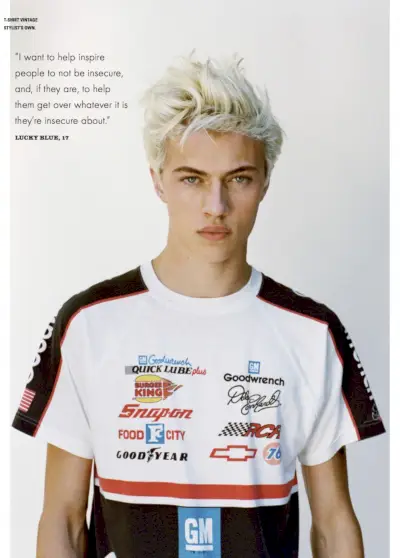 Lucky Blue Smith er fotograferet til siderne i i-D.