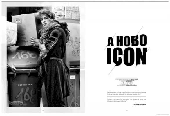 Lucas Mikulski Dons Hobo Chic Fashions for Löwe Fashionbook