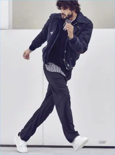 Marlon Teixeira gaat in Louis Vuitton naar Parijs voor GQ México