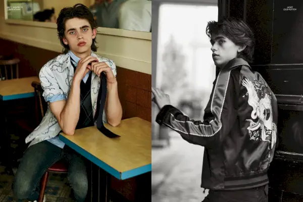 Láska zobrazená v Dior Homme a Louis Vuitton.